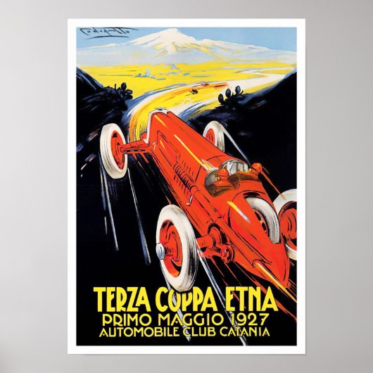 Poster Grand Prix de la Coupe d'Etna 1927 (Devant)