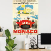 Poster Grand Prix de Monaco 1957 (Bureau à domicile)