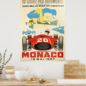 Poster Grand Prix de Monaco 1957 (Cuisine)