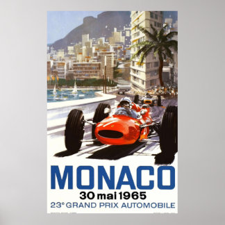 Poster Grand Prix de Monaco 1965