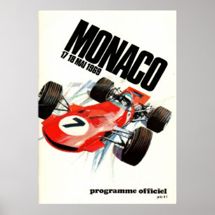 Poster Grand prix de Monaco 1969
