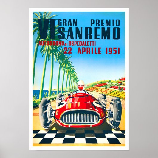 Poster Grand Prix d'Italie de San Remo 1951 (Devant)