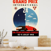 Poster Grand Prix International Spa Francorchamps 1948 (Cuisine)