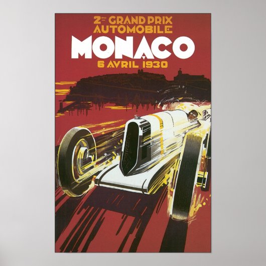 Poster Grand Prix Monaco Avril 1930 (Devant)