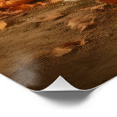 Poster Grand Pyrénées Chiot automne délice Citrouille (Coin)