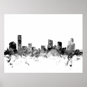 Poster Grand Rapids Michigan Skyline