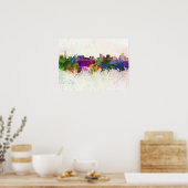 Poster Grand Rapids skyline en arrière - plan aquarelle (Cuisine)