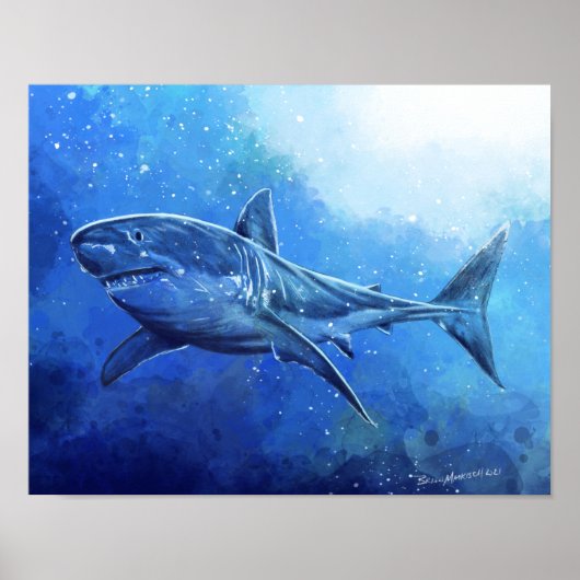 Poster Grand requin blanc (Devant)