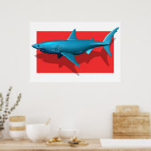Poster Grand requin blanc (Cuisine)