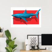Poster Grand requin blanc (Bureau à domicile)
