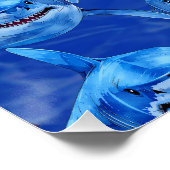 Poster Grand requin blanc affamé  (Coin)