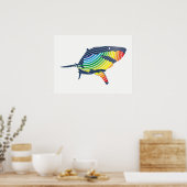 Poster Grand requin blanc Swoosh (Cuisine)