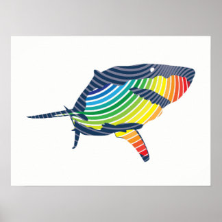 Poster Grand requin blanc Swoosh