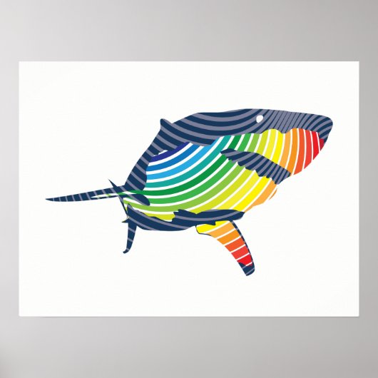 Poster Grand requin blanc Swoosh (Devant)