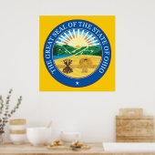 Poster Grand sceau de l'état de l'Ohio (Cuisine)