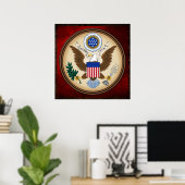 POSTER GRAND SCEAU DES ÉTATS-UNIS (Bureau à domicile)