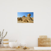Poster Grand Sphinx de Gizeh avec la pyramide de Khafre - (Cuisine)