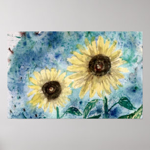 Poster Grand Sun, copie d'affiche de peinture de