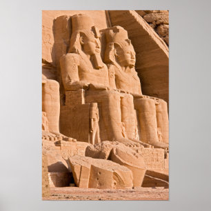 Poster Grand Temple d'Abou Simbel - Ramses II - Egypte