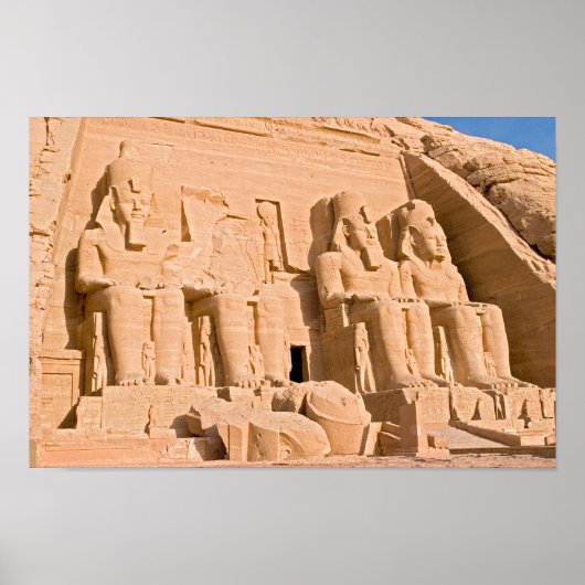 Poster Grand Temple d'Abou Simbel - Ramses II - Egypte (Devant)