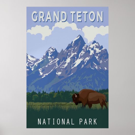 Poster Grand Teton (Devant)