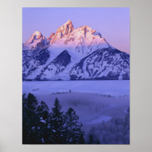 Poster GRAND TETON NATIONAL PARK, WYOMING. États-Unis Fog