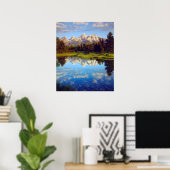 Poster Grand Tétons se reflétant dans la rivière Snake (Bureau à domicile)