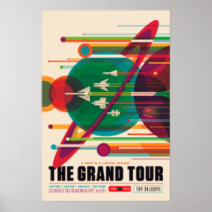Poster GRAND TOUR Une fois une vie NASA Space Travel
