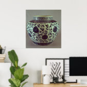 Poster Grand vase Ming bleu et blanc (Bureau à domicile)