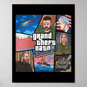 Poster Grand vol de l'OTAN Guerre contre-offensive ukrain