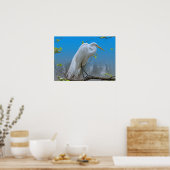 Poster Grande aigrette dans un arbre (Cuisine)