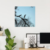 Poster Grande aigrette dans un arbre (Bureau à domicile)