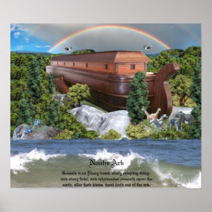 Poster Grande Arche Noahs Diorama toile brillante photo