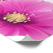 Poster grande bannière Anniversaire Plutôt rose Floral Bl (Coin)