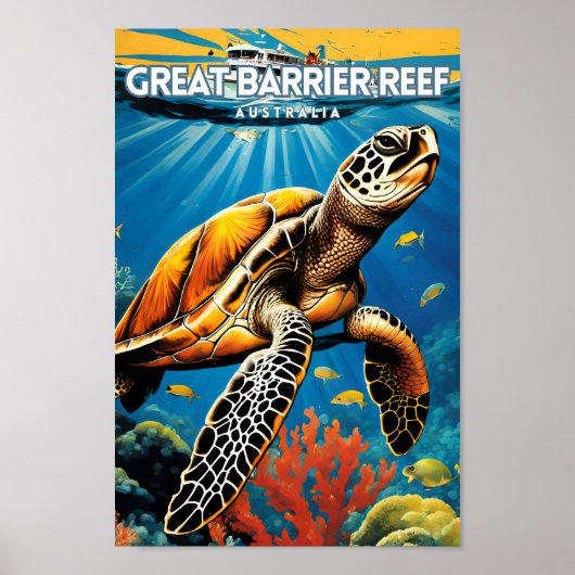Poster Grande barrière de corail Australie (Devant)