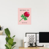 Poster Grande Belle Rose Rouge (Bureau à domicile)
