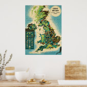 Poster Grande-Bretagne ~Poster de voyage britannique Vint (Cuisine)