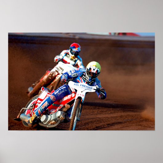 Poster Grande-Bretagne Speedway Motorcycle Action (Devant)