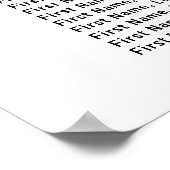 Poster Grande carte de sièges Mariages à 16 tables en fle (Coin)