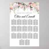 Poster Grande carte de sièges Mariages à 17 tables en fle (Devant)