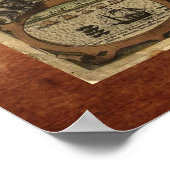 Poster Grande carte historique "1595 carte mondiale d'Hon (Coin)