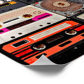 Poster Grande collection de cassettes audio (Coin)