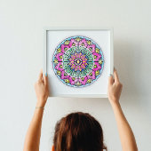 Poster Grande coloration pour adultes Mandala