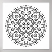 Poster Grande coloration pour adultes Mandala (Devant)