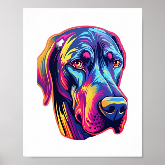 Poster Grande conception Dane Neon (Devant)
