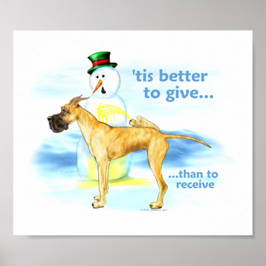 Poster Grande Dane BTG Brindle (Devant)