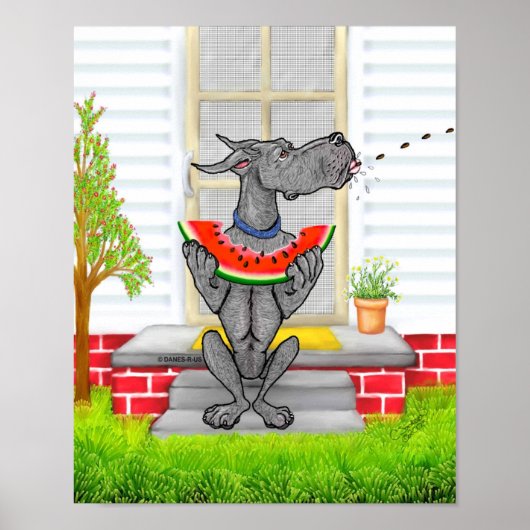 Poster Grande Dane SPIT Noir (Devant)