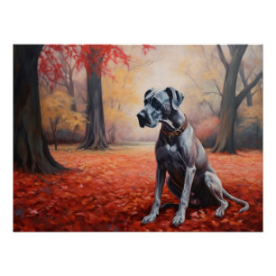 Poster Grande Danse en automne Feuilles automne Inspirati