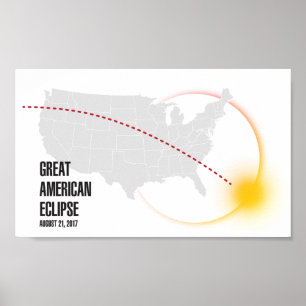 Poster Grande éclipse solaire américaine 2017