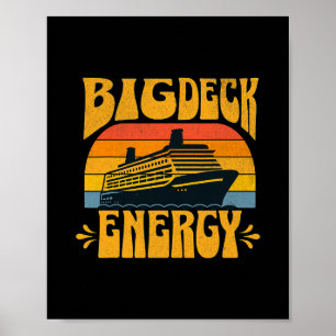 Poster Grande énergie de pont drôle de bateau de croisièr